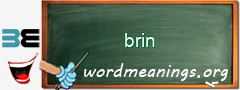 WordMeaning blackboard for brin